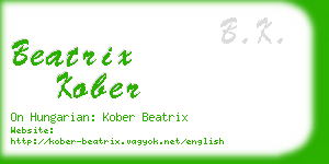 beatrix kober business card